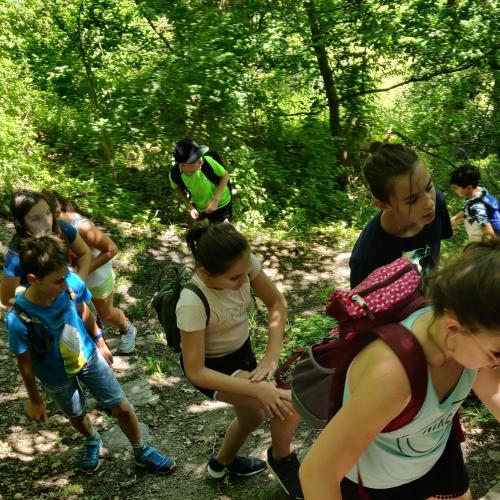Auf dem Weg zum Spielplatz
