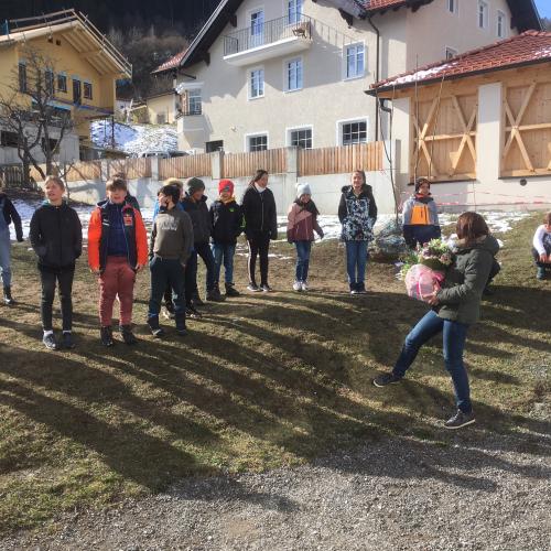 Die Kinder der 3. und 4. Schulstufe sangen ein Ständchen!