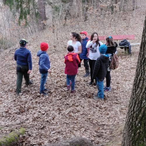 Am 4. März waren wir noch einmal am Spielplatz von Grins.