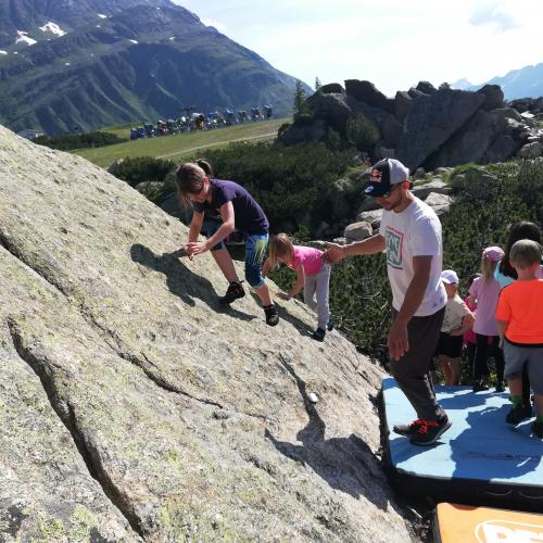 bouldern am Fels