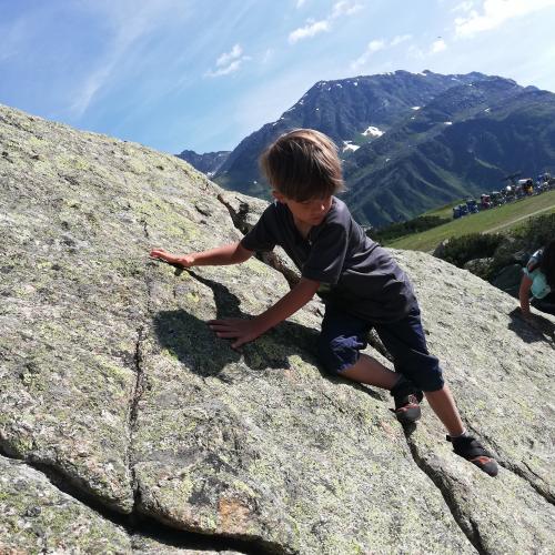 Bouldern am Fels
