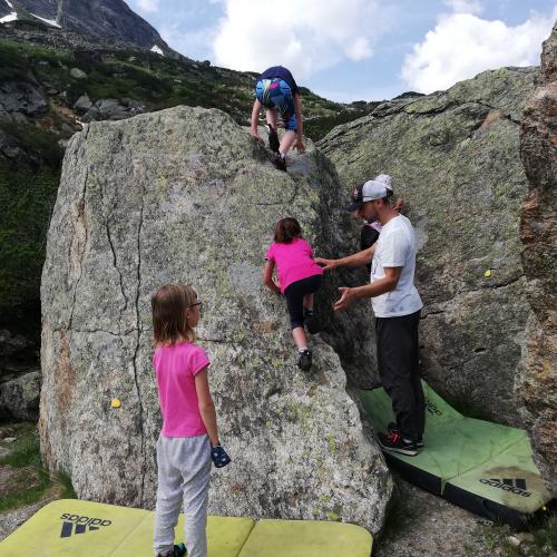 Bouldern am Fels