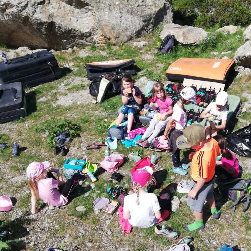 Pause im Bouldergebiet