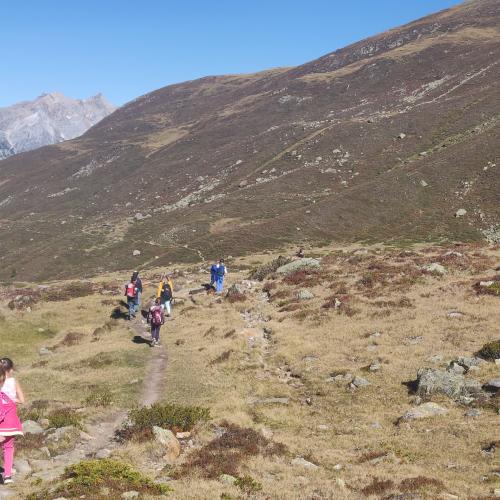 Hinunter auf dem Weg Richtung Versing Alm