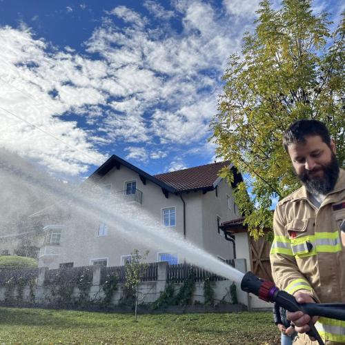Feuerwehrübung an der VS Pians